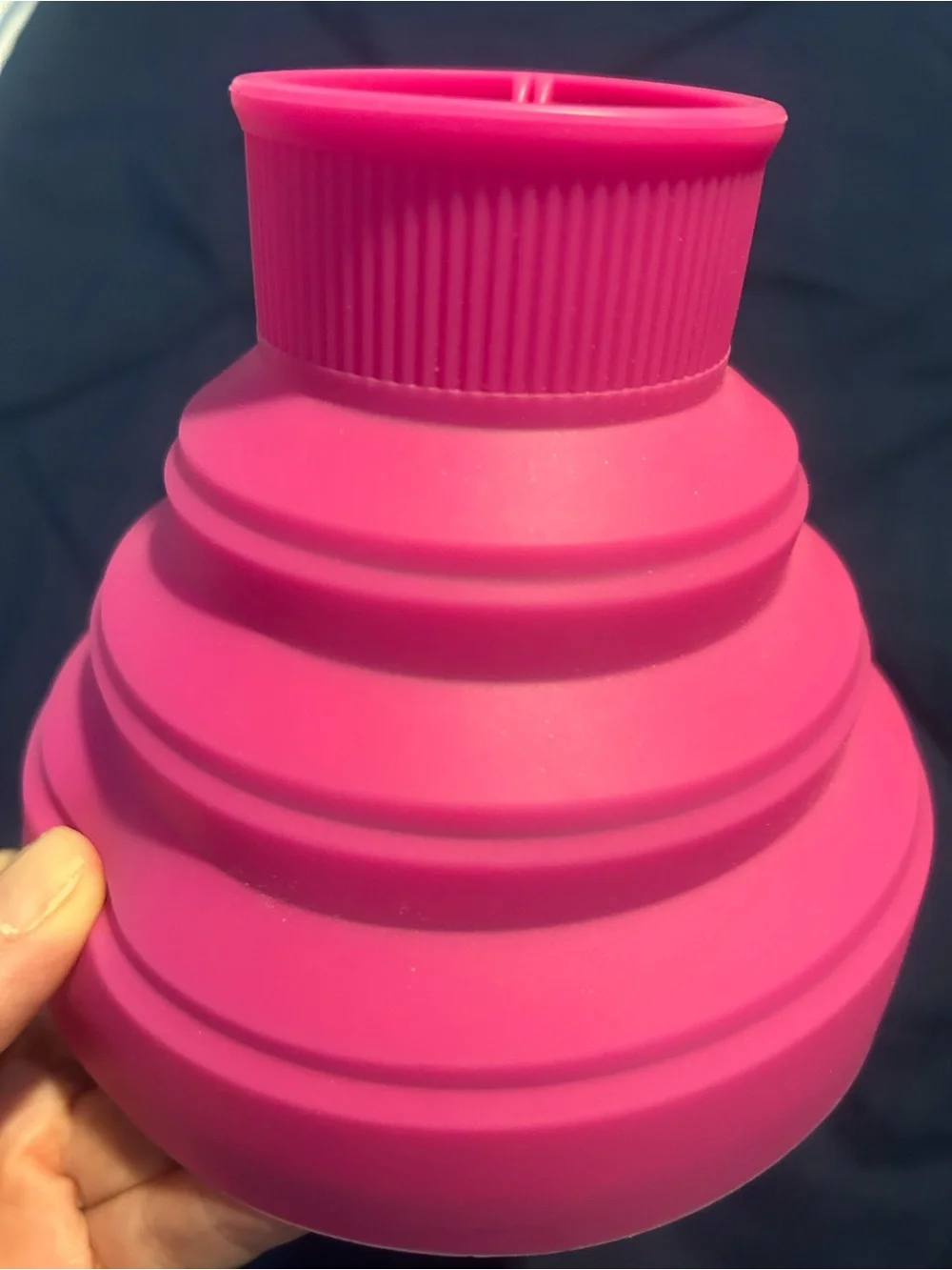Pink Silicone Collapsible Hair diffuser